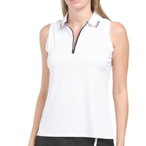 NEW PETER MILLAR PETER MILLAR Chrissie Sleeveless Polo White